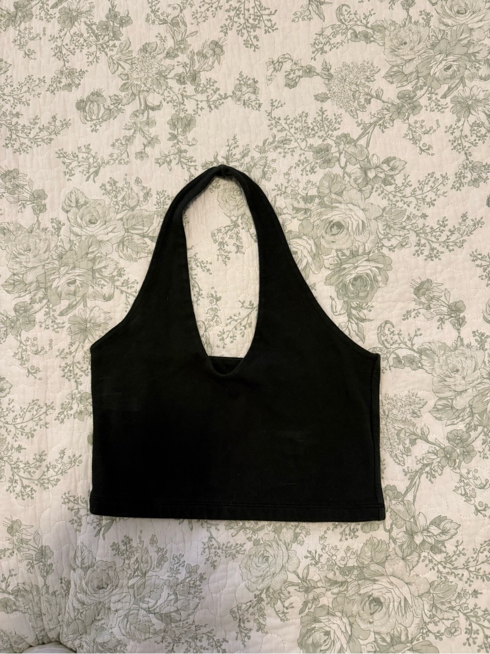 Brandy Melville Green Halter Crop Tank